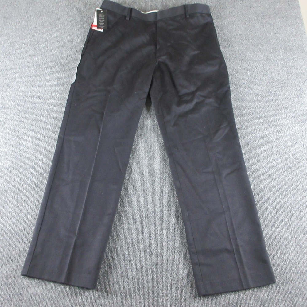 Dockers Pants Mens 34x30‎ Black Never-Iron Essential Khaki Straight Fit Chino